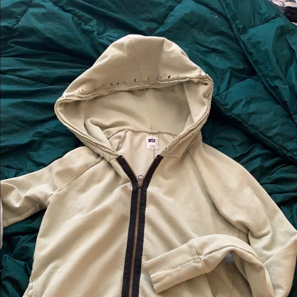 Women’s NSF distressed hoodie